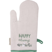 Load image into Gallery viewer, Oven Mitt and Potholder Kitchen Set - Merry Christmas Happy Always