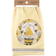 Load image into Gallery viewer, Bee Happy Gnome - Dish Towel
