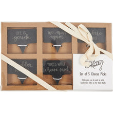 Load image into Gallery viewer, Cheeses with Sentiments Party Pick Markers Set