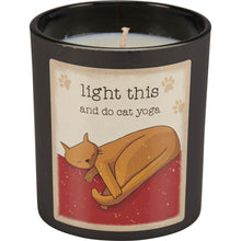 Load image into Gallery viewer, Light This And Do Cat Yoga Jar Candle
