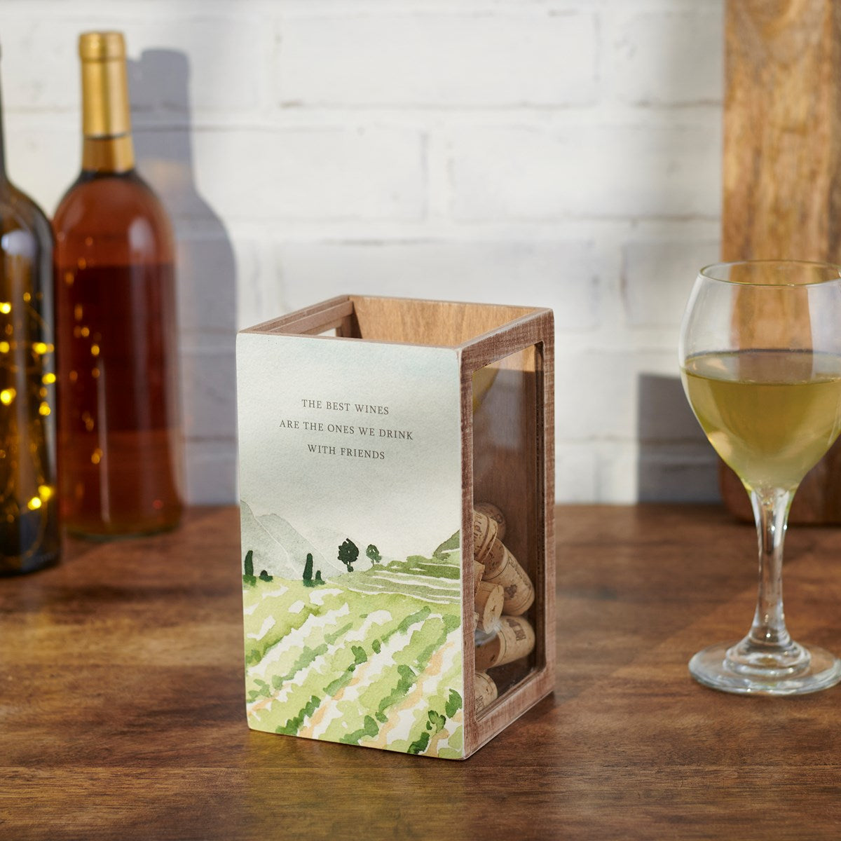 Single Wine Box & Cork Holder