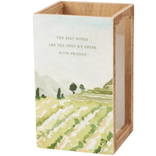 Load image into Gallery viewer, Single Wine Box & Cork Holder - Good Friends, Good Wine, Good Times