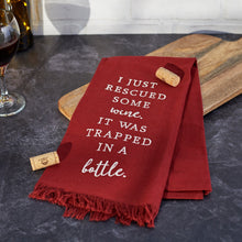 Load image into Gallery viewer, I Just Rescued Some Wine - Dish Towel