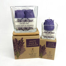 Load image into Gallery viewer, White Sage &amp; Lavender Soy Wax Candle - 10oz
