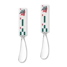 Load image into Gallery viewer, 2-Piece Mahjong Bamboos Zinc Cheese Spreader