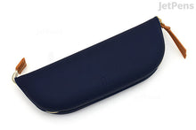 Load image into Gallery viewer, Lihit Lab Bloomin Zippered Pen Case - Navy
