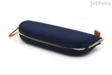 Load image into Gallery viewer, Lihit Lab Bloomin Zippered Pen Case - Navy
