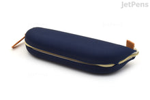 Load image into Gallery viewer, Lihit Lab Bloomin Zippered Pen Case - Navy