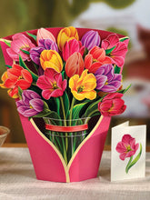 Load image into Gallery viewer, Festive Tulips - Pop Up Flower Bouquet