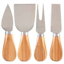 Load image into Gallery viewer, 4-Piece Cheese Tool Set - Bamboo Handles