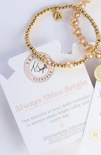 Load image into Gallery viewer, Gold Collection - Gold Affirmations Collection - Always Shine Bright Champagne Agate Bracelet