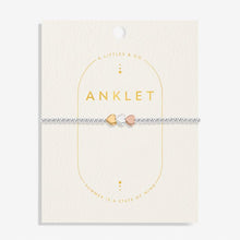 Load image into Gallery viewer, Anklet - Three Tone Heart Anklet In Silver, Gold-Tone And Rose Gold-Tone Plating
