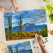 Load image into Gallery viewer, Arizona Saguaros & Mountains - 1000 Piece Puzzle