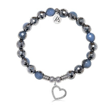 Load image into Gallery viewer, Beautiful Soul Charm with Silver Dipped Sky Blue Agate Gemstone Bracelet