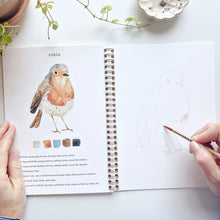 Load image into Gallery viewer, Birds Watercolor Workbook and Watercolor Paint Set