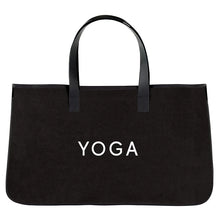 Load image into Gallery viewer, Black Canvas Tote - Yoga