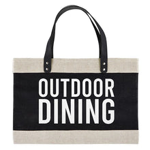 Load image into Gallery viewer, Black Large Market Tote - Outdoor Dining