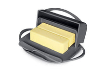 Load image into Gallery viewer, Butter Dish with Attached Flip-Top Lid - Gray