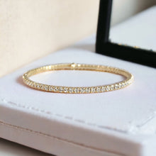 Load image into Gallery viewer, Gold Crystal Bangle