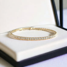Load image into Gallery viewer, Gold Crystal Bangle
