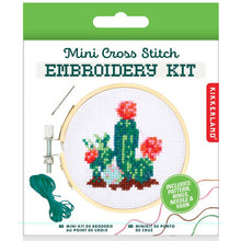 Load image into Gallery viewer, Cactus Mini Cross Stitch Embroidery Kit