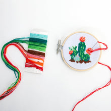 Load image into Gallery viewer, Cactus Mini Cross Stitch Embroidery Kit