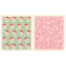 Load image into Gallery viewer, Candy Canes Swedish Dishcloth Set of 2