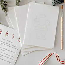 Load image into Gallery viewer, Classic Christmas Paintable Watercolor Notecard Set