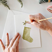 Load image into Gallery viewer, Classic Christmas Paintable Watercolor Notecard Set