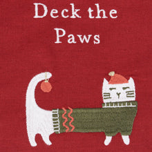 Load image into Gallery viewer, Deck The Paws Cat Holiday - Dish Towel