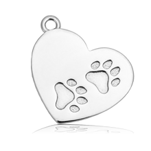 Load image into Gallery viewer, Denim Blue Agate Gemstone Bracelet with Paws of Love Sterling Silver Charm