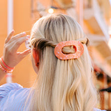 Load image into Gallery viewer, Dreamsicle Tortoise Small Flat Round Hair Clip