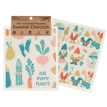 Load image into Gallery viewer, Eat More Plants Swedish Dishcloth Set