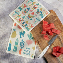 Load image into Gallery viewer, Eat More Plants Swedish Dishcloth Set