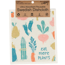 Load image into Gallery viewer, Eat More Plants Swedish Dishcloth Set