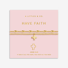 Load image into Gallery viewer, Faith A Little 'Have Faith' Set Of Two Bracelets In Gold-Tone Plating
