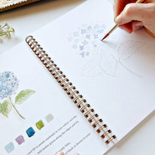 Load image into Gallery viewer, Flowers Watercolor Workbook and Watercolor Paint Set