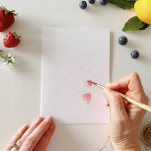 Load image into Gallery viewer, Fruit Paintable Watercolor Notecard Set