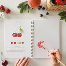 Load image into Gallery viewer, Fruit Watercolor Workbook and Watercolor Paint Set