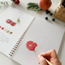Load image into Gallery viewer, Fruit Watercolor Workbook and Watercolor Paint Set