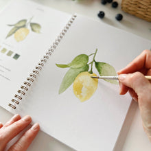Load image into Gallery viewer, Fruit Watercolor Workbook and Watercolor Paint Set