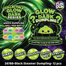 Load image into Gallery viewer, Fun Doh 4" Glow in the Dark Mystery Dumpling Black Baskets