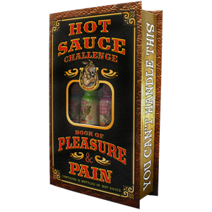 Hot Sauce Challenge Book of Pleasure & Pain - 12 Bottles Gift Set