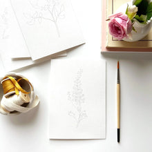 Load image into Gallery viewer, Garden Flowers Paintable Watercolor Notecard Set