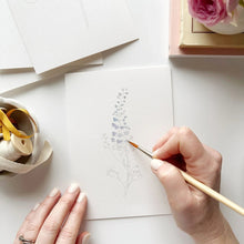 Load image into Gallery viewer, Garden Flowers Paintable Watercolor Notecard Set