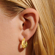Load image into Gallery viewer, Gem Glow Gem Cluster Hoop Earrings - Gold