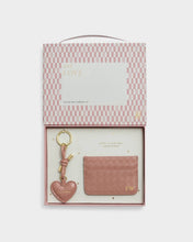 Load image into Gallery viewer, Gift Boxed Woven Keychain & Card Holder - Nude Pink Woven