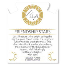 Load image into Gallery viewer, Gold Collection - Aqua Agate Gemstone Bracelet with Friendship Stars Gold Charm