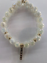 Load image into Gallery viewer, Gold Collection - Moonstone Gemstone Bracelet with Intentions Gold Charm