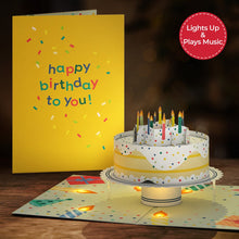 Load image into Gallery viewer, Happy Birthday Confetti Cake Music and Lights Lovepop Card